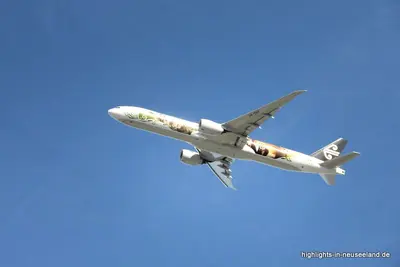Flug nach Neuseeland